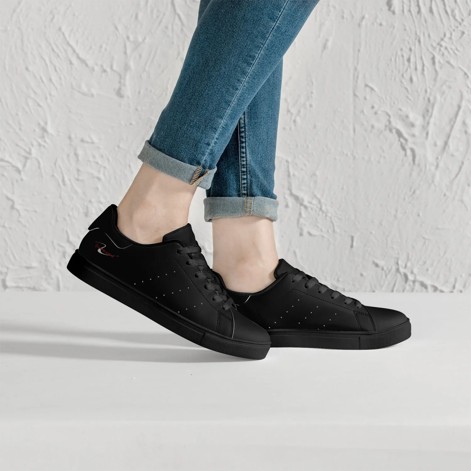 190. Classic Low-Top Leather Sneakers - Black