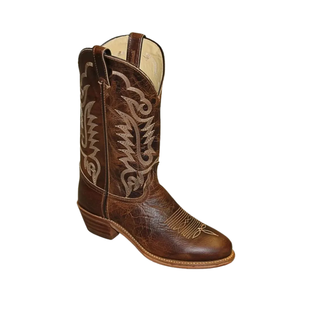 Abilene Men's 12 Round Toe Western Brown Boots