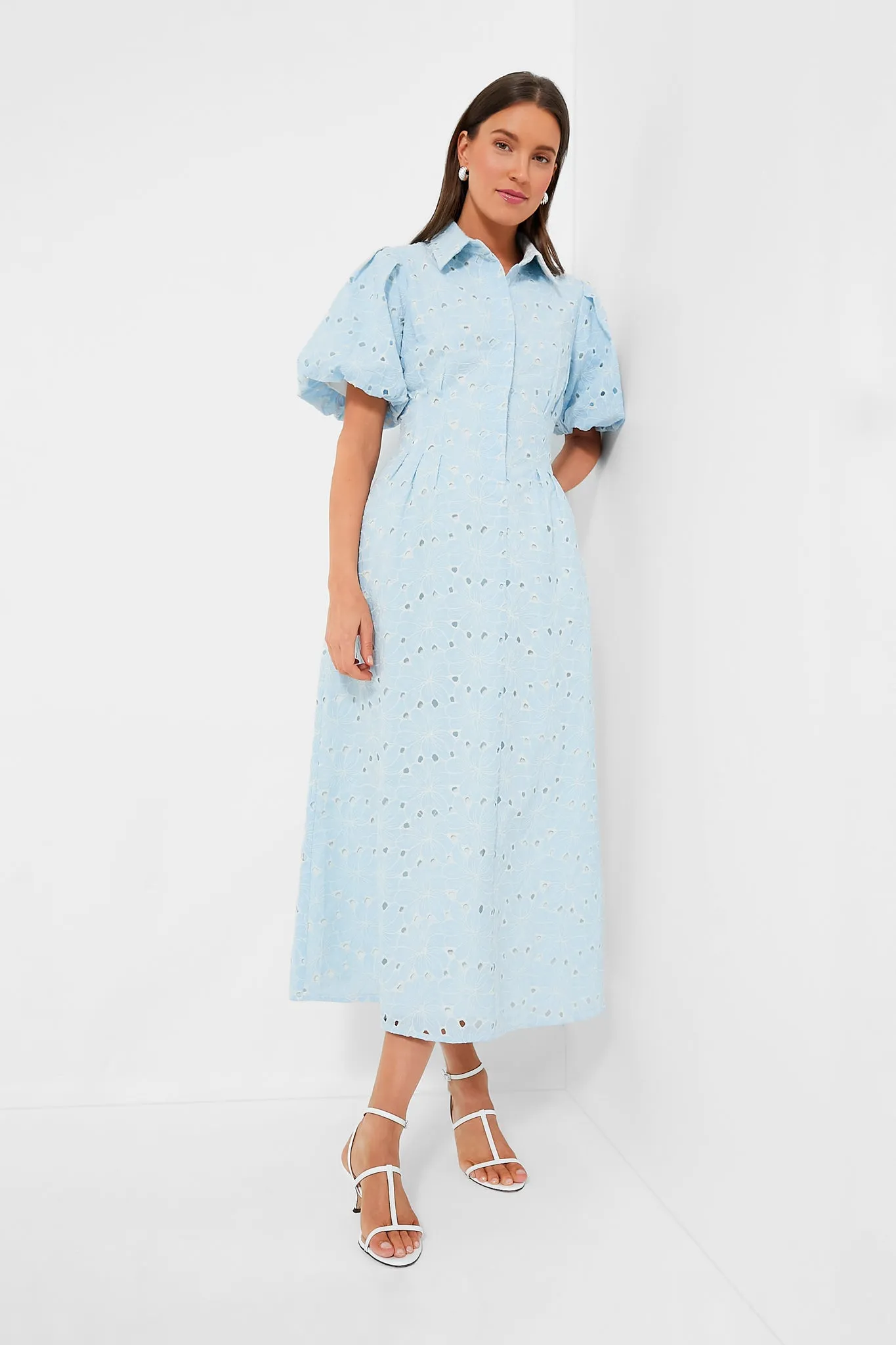 Airy Blue Eyelet Delaney Dress