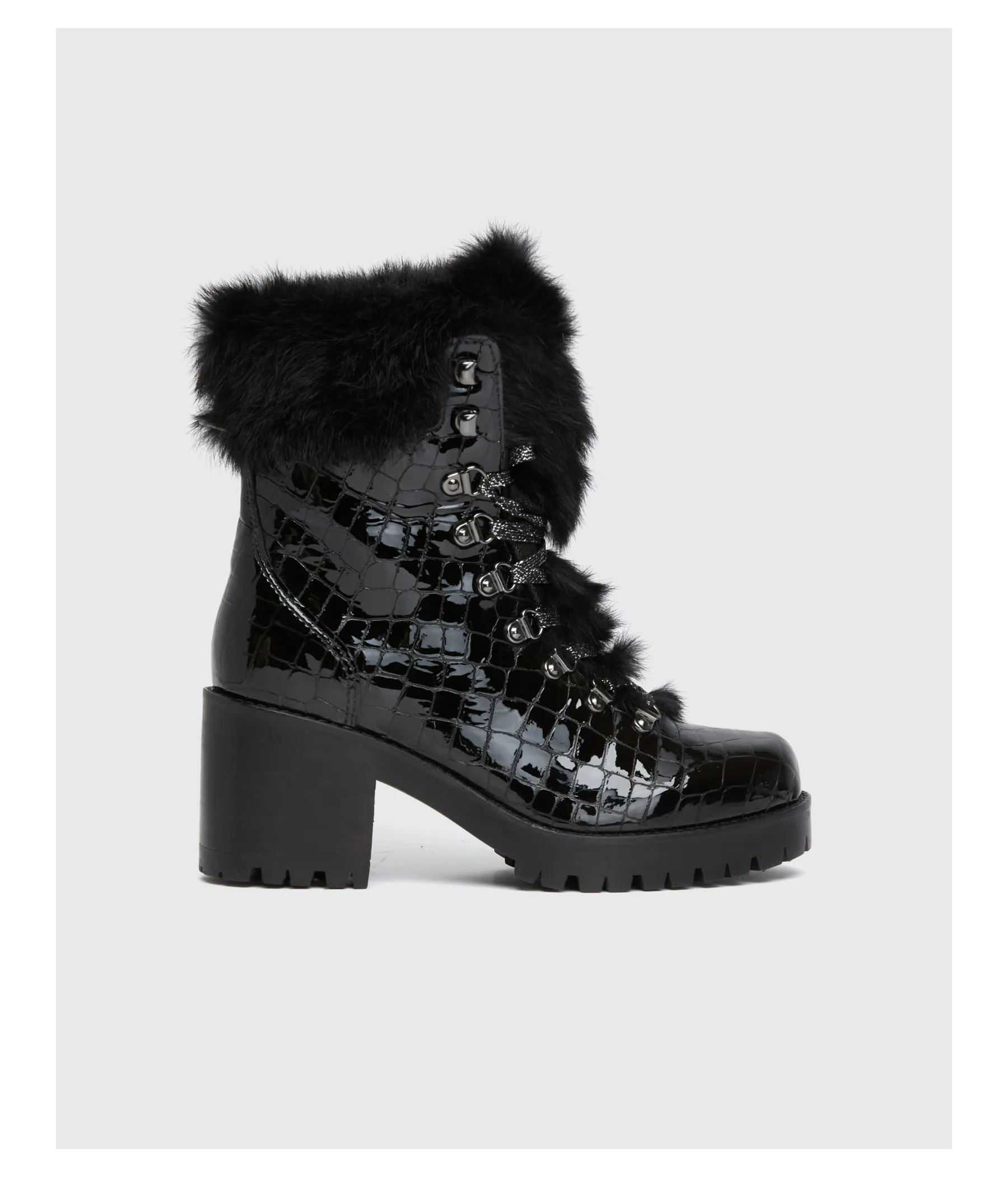 ALISA COCCO LACE UP LEATHER BOOT