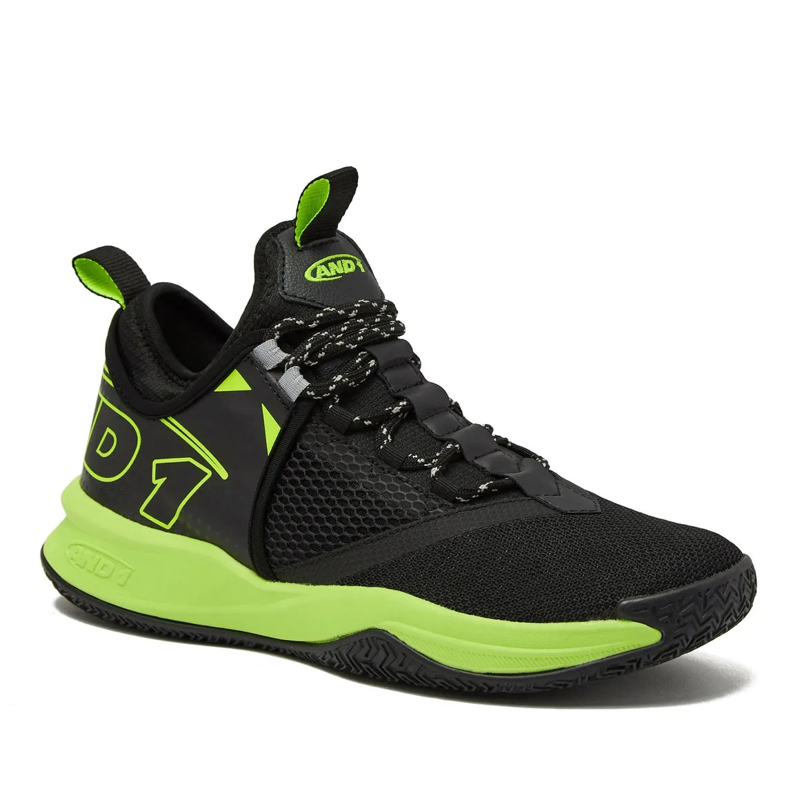 AND 1 CHARGE JUNIOR BLACK/YELLOW BASKETBALL SHOES