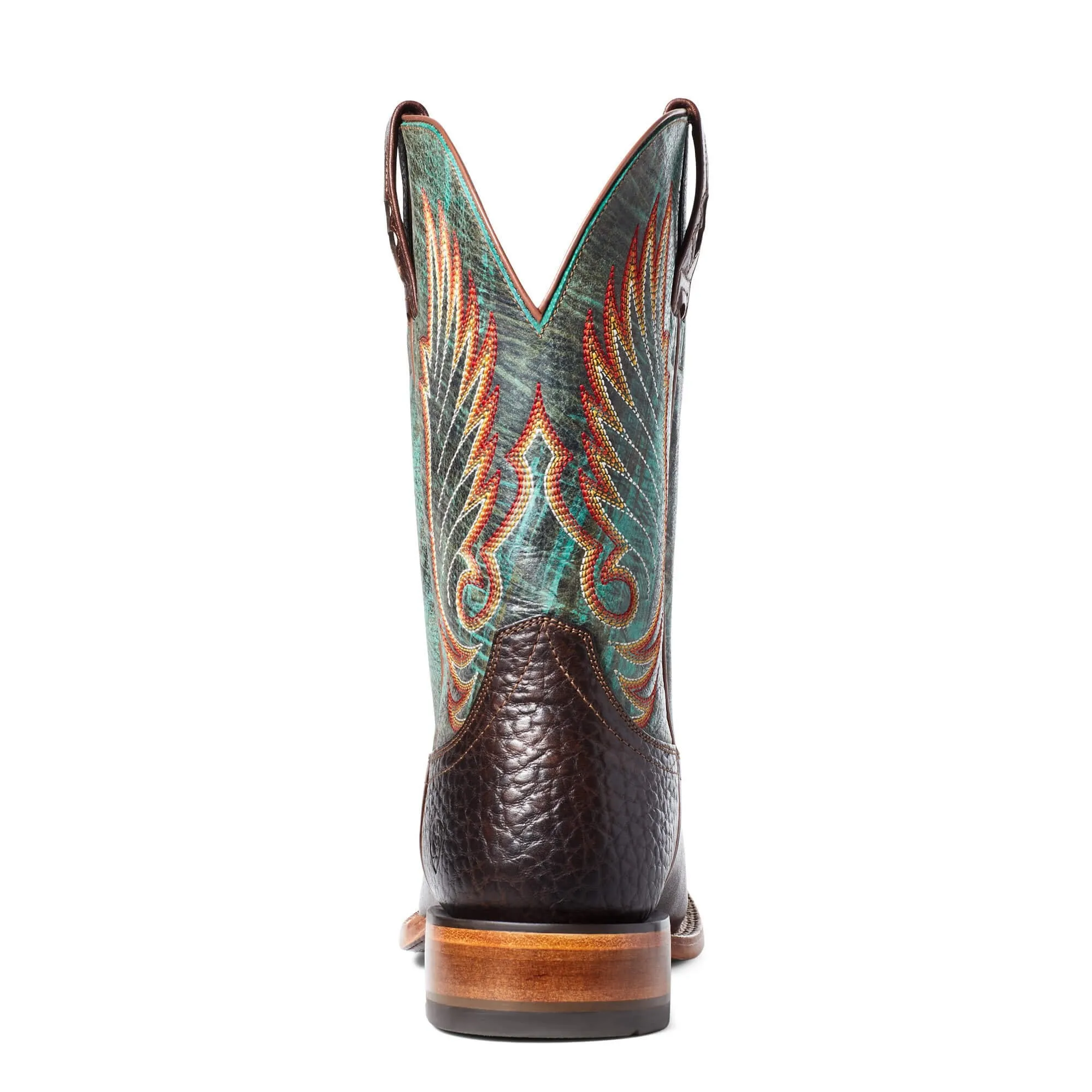 Ariat Men's Cyclone Western Boot, Stirrup Brown/Roaring Turquoise