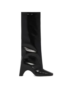 Black Leather Bridge Boots