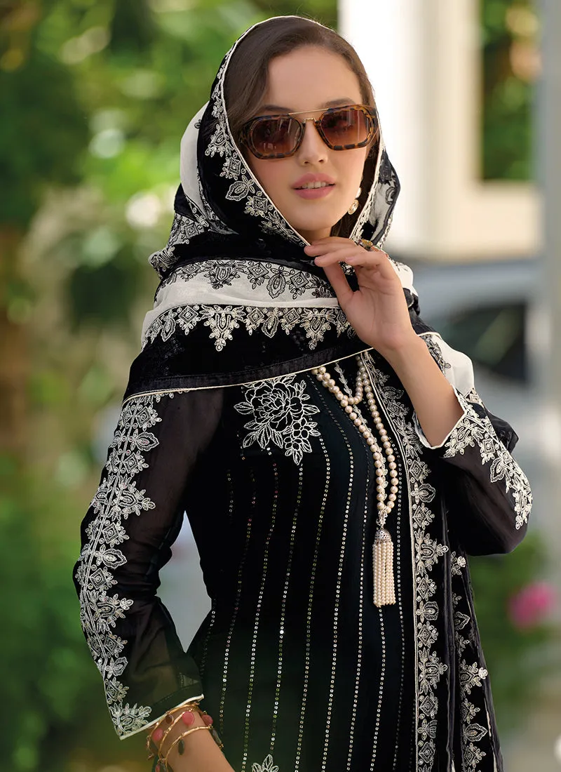 Black Lucknowi Embroidery Traditional Salwar Suit