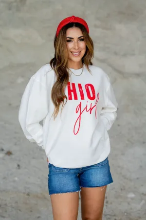 Bold Ohio Girl Ribbed Graphic Crewneck