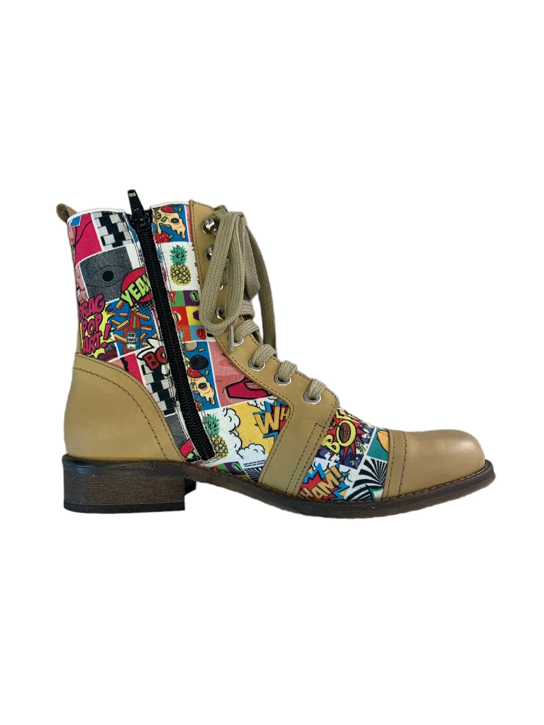 CARTOON POP ART COMBAT BOOT