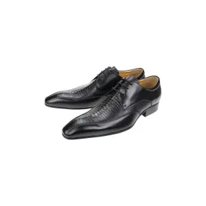 Elegant CrocLeather Luxury Brogue Oxford Shoes