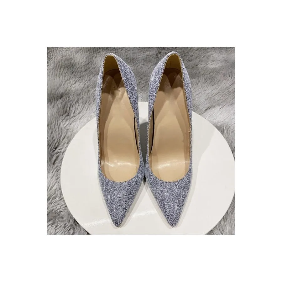 GlossyGlam Pointed Toe Slip-on Stiletto Pumps