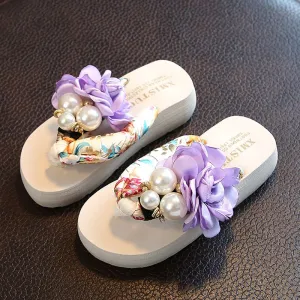 Kids Stylish Non-Slip Big Flower Flip Flops