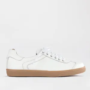 Lace-up Sneaker with Removable Footbed in White - 12814