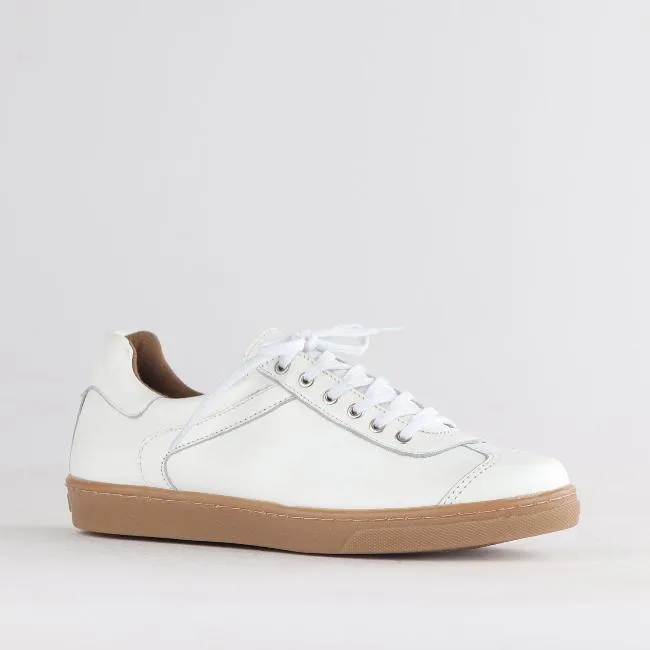 Lace-up Sneaker with Removable Footbed in White - 12814