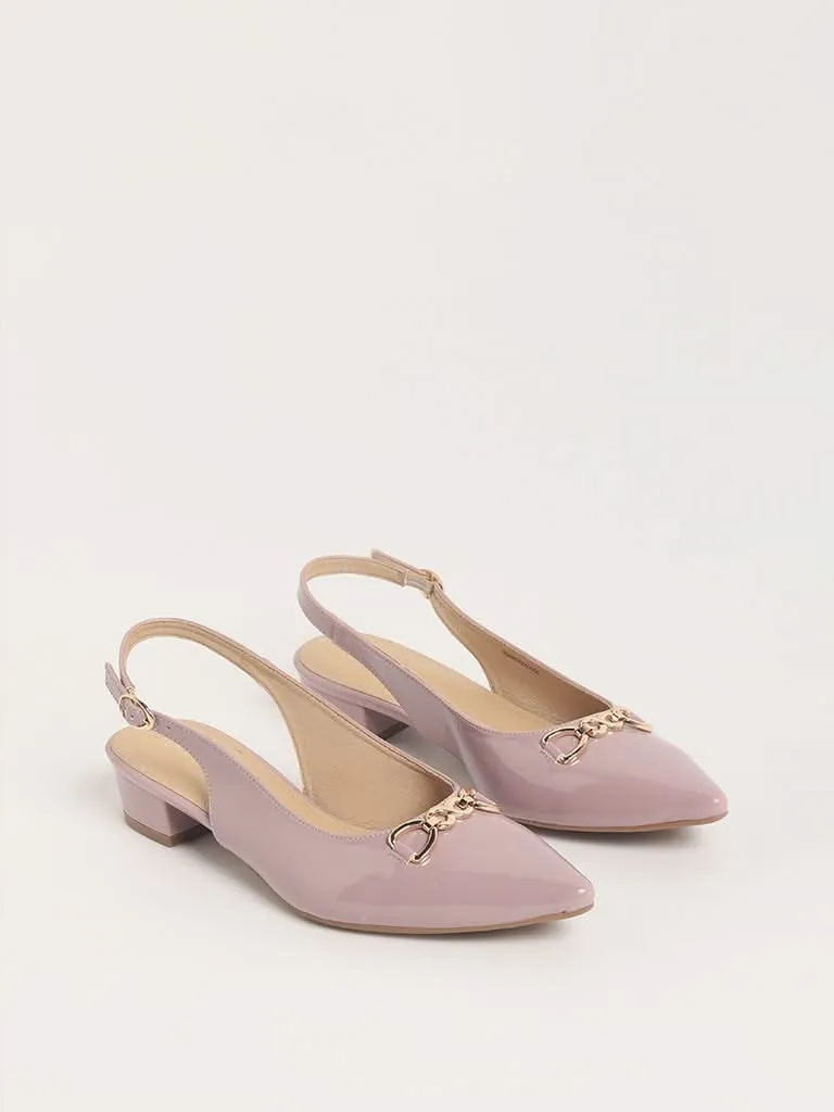 LUNA BLU Lilac Slingback Mules