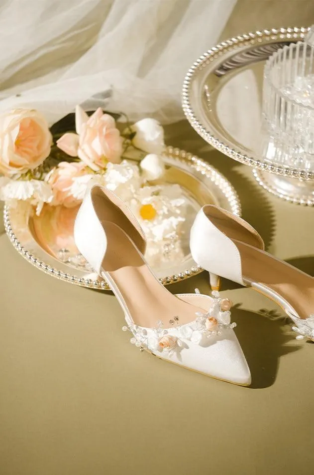 Mea Floral Satin Heels