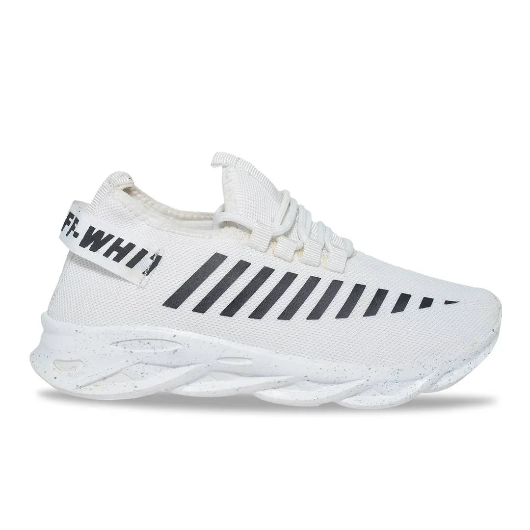 Men's Stylish White Mesh Sports Shoes