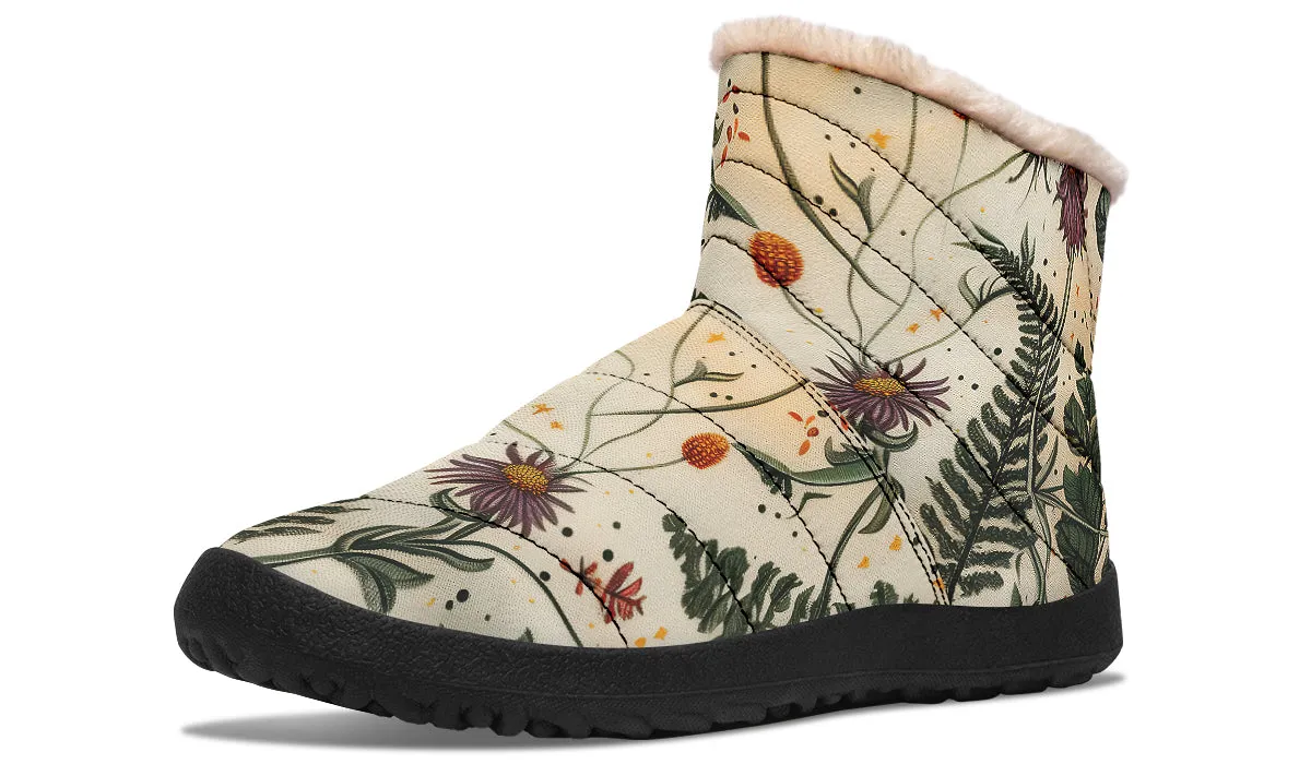 Midsummer Comfy Winter Boots - Warm Vegan Boots with Side Zipper and Anti-Slip Soles