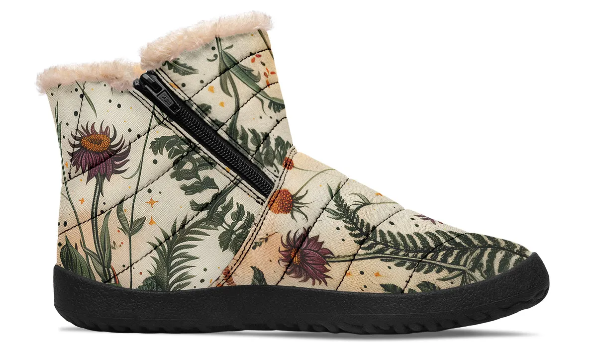 Midsummer Comfy Winter Boots - Warm Vegan Boots with Side Zipper and Anti-Slip Soles