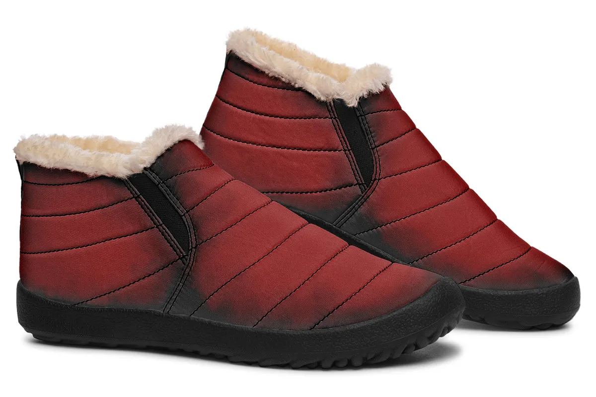 Mood: Blood Winter Sneakers - Warm & Easy Slip-On Shoes Lined with Vegan Wool with Anti-Slip Soles