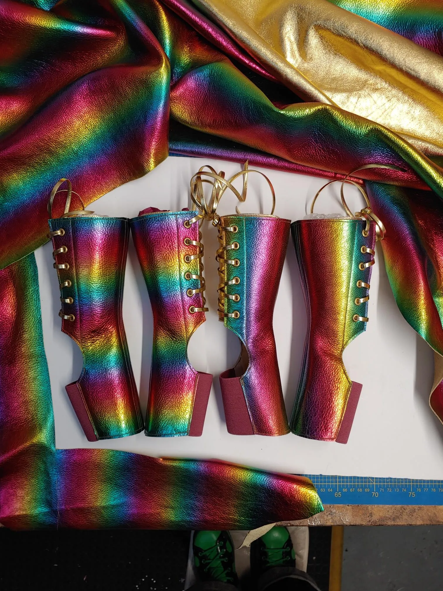 Short Aerial boots in RAINBOW #2 Metallic