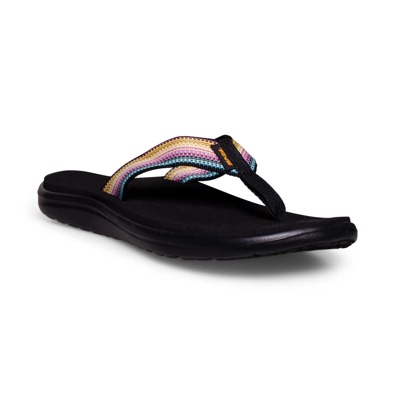 Teva Voya Flip Antiguous Black Multi Flip Flops - Women's