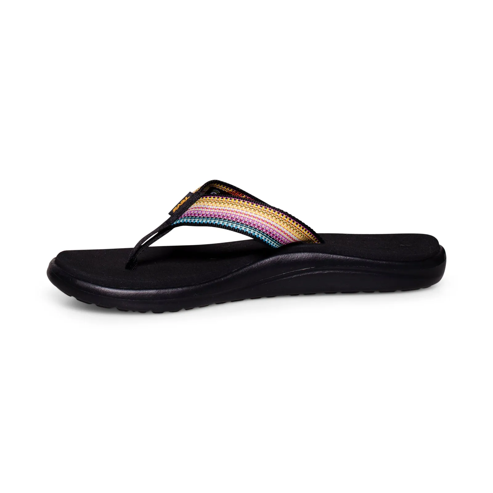 Teva Voya Flip Antiguous Black Multi Flip Flops - Women's