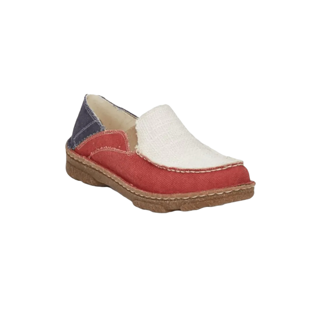 Tony Lama Women's Red White And Blue Moccsi Shoes