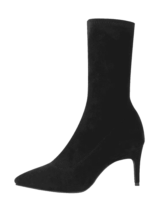 Trendy Pointed Toe Stiletto Mid Calf Boots