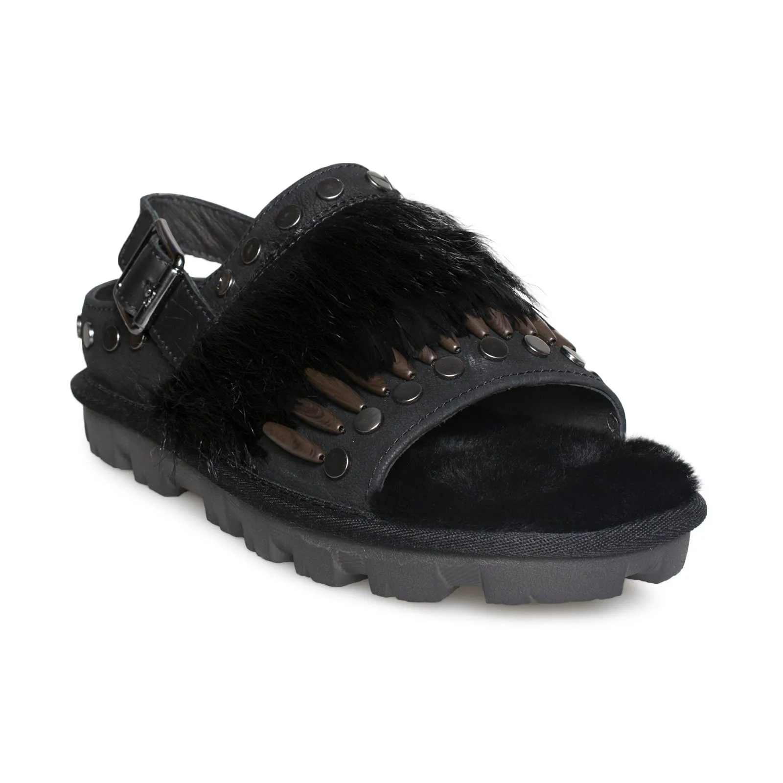 UGG Biker Chic Black Sandal - Women's