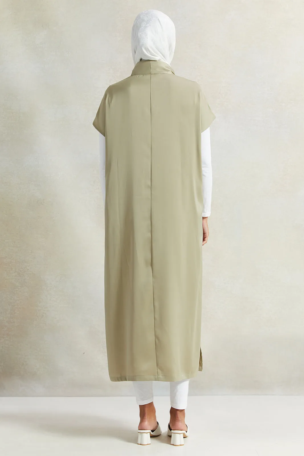 Women Beige Maxi Length Kaftan Dress